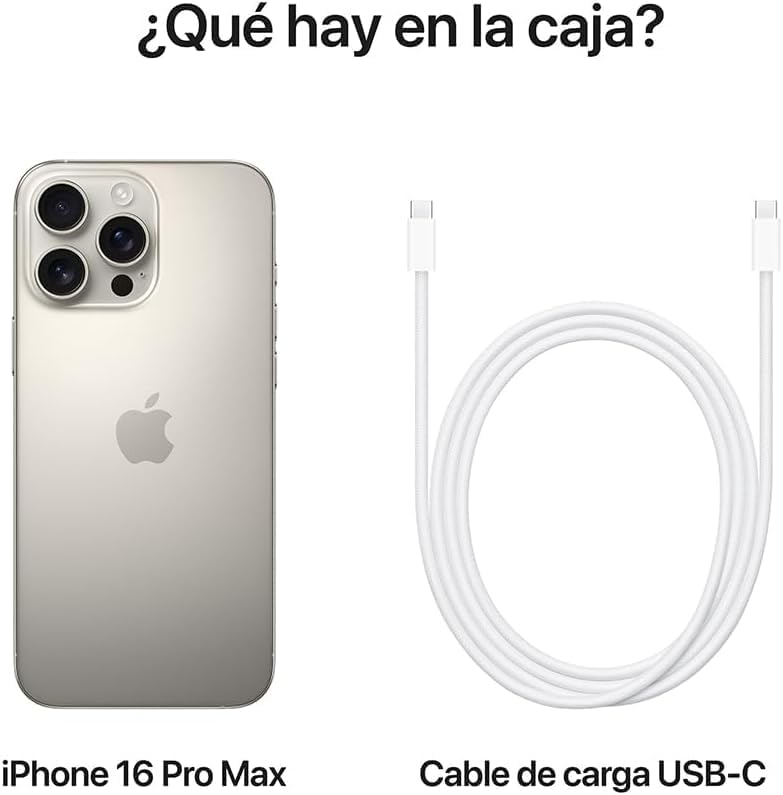 iPhone 16 Pro Max, 256GB, Titanio Natural (Reacondicionado)