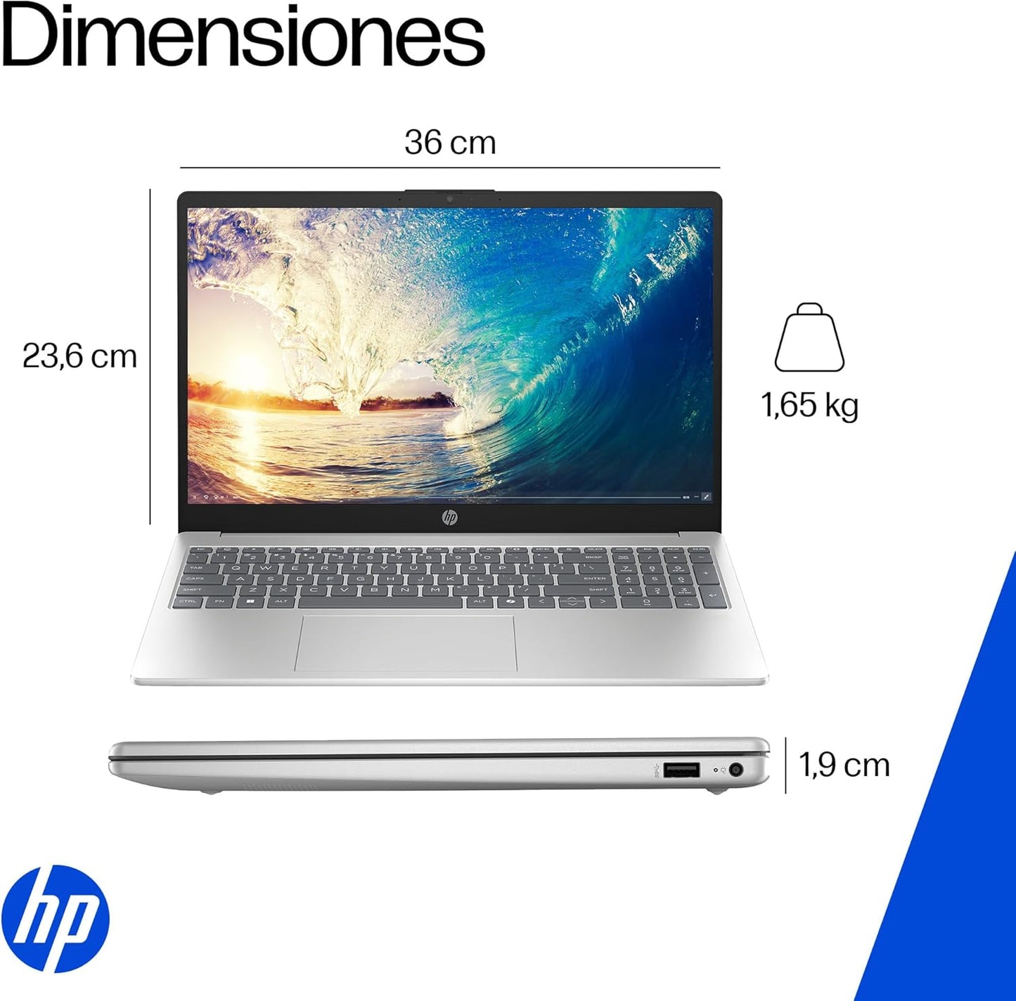 HP Laptop 15-FD050LA | Intel Core i5 Ultra | 16GB RAM, 512GB SSD | 15.6", FHD | Windows 11 Home