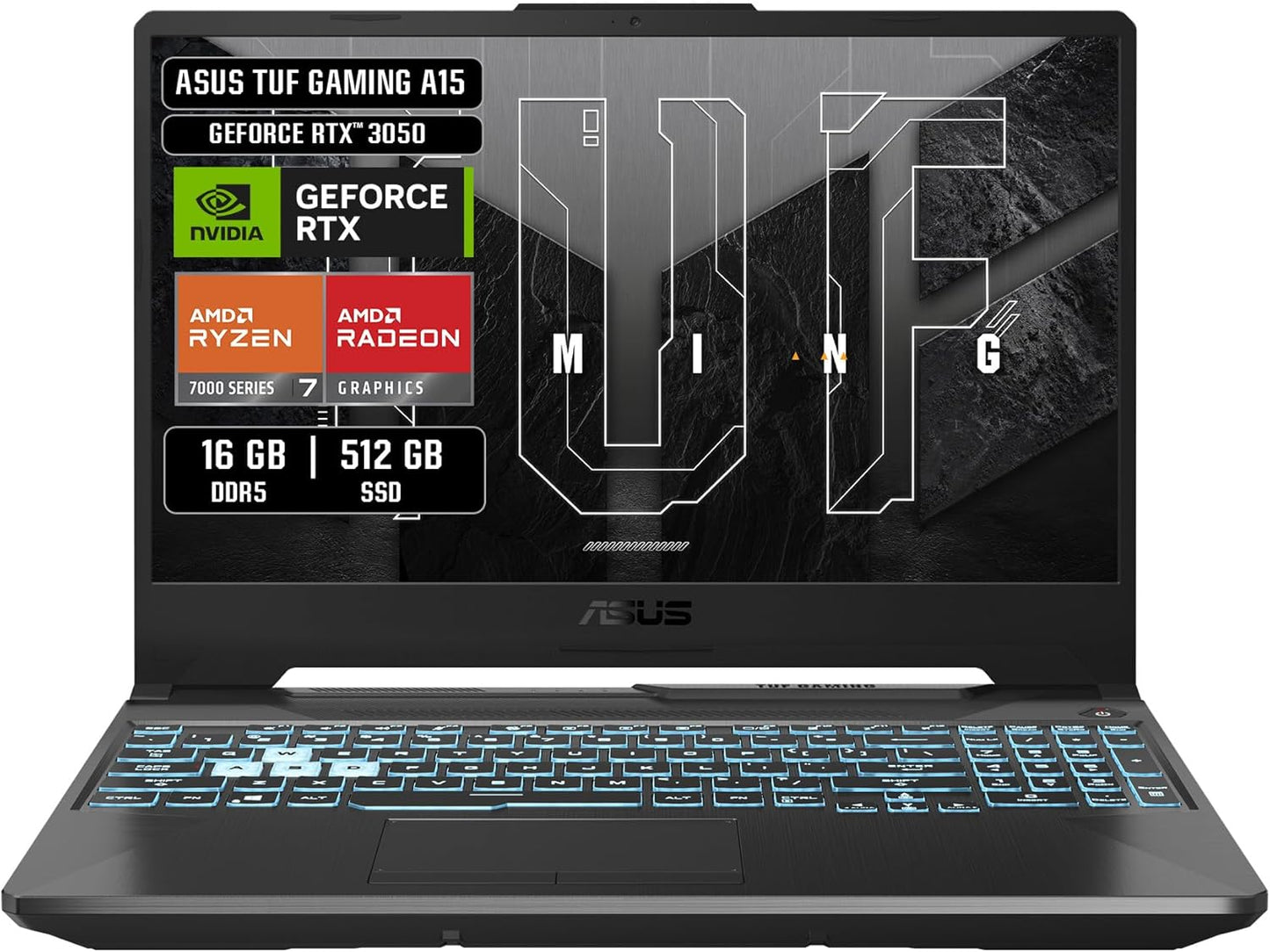ASUS Laptop TUF Gaming A15 | AMD Ryzen 7 7445HS | NVIDIA GeForce RTX 3050 | 16GB - 512 SSD